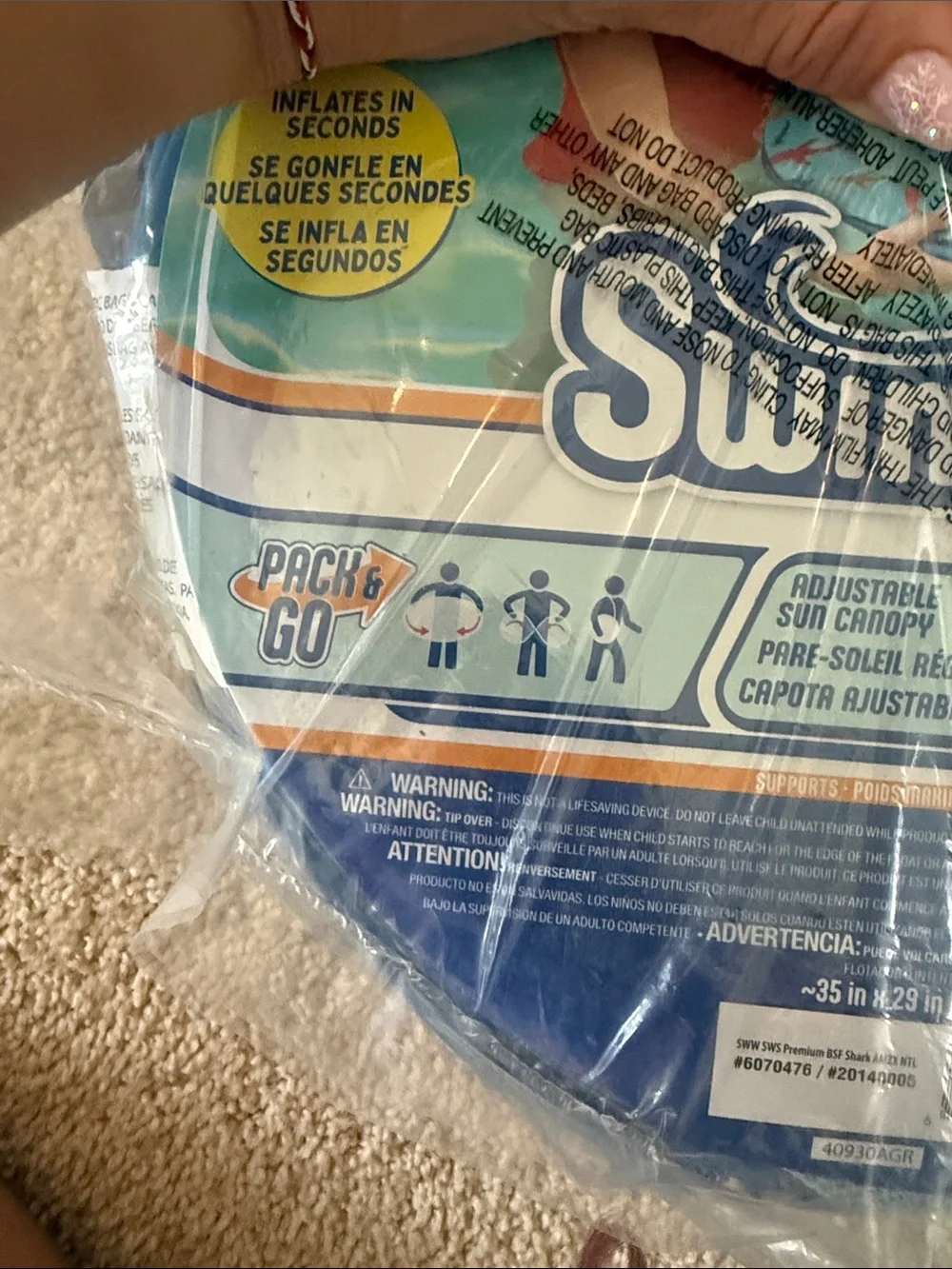 SpringFloat Sun Canopy by – Blue